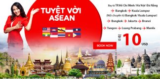 AirAsia khuyến mại đi Đông Nam Á cực khủng chỉ từ 10 USD