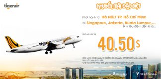 Rộn ràng KM Tiger Airways – Giá vé chỉ từ 40.50 USD