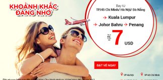 Air Asia KM chỉ từ 7 USD đi Malaysia