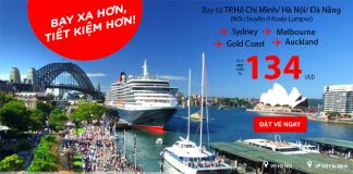 Air Asia KM giá vé chỉ từ 134 USD bay châu Á, Úc