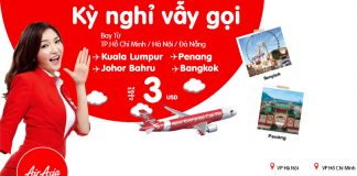 Air Asia KM bay châu Á chỉ từ 3 USD cực sốc