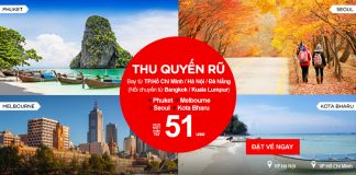 Du lịch thu cùng Air Asia – Giá vé chỉ từ 51 USD