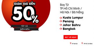 Air Asia KM sốc: Giảm 50% giá vé tất cả các điểm đến