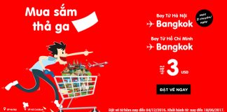 Nhanh tay đặt vé bay Thái Lan – Giá vé Air Asia chỉ từ 3 USD
