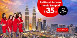 KM chặng Đà Nẵng – Kuala Lumpur chỉ từ 35 USD cùng Air Asia