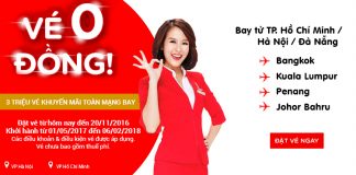Vui khuyến mãi 0 đồng cùng Air Asia