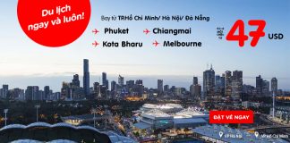 Chỉ từ 47 USD, bay thỏa sức hơn 150 điểm đến cùng Air Asia