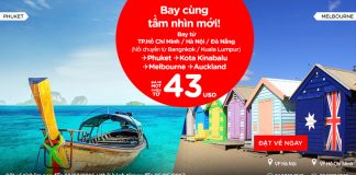 Cùng Air Asia trải nghiệm du lịch châu Á giá rẻ chỉ từ 43 USD