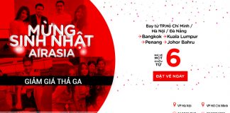 Air Asia mừng sinh nhật với loạt vé KM chỉ từ 6 USD