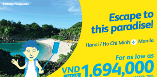Bay Philippines tiết kiệm hơn với KM chỉ từ 75 USD của Cebu Pacific