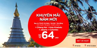 Năm mới rộn ràng – Đón ngàn niềm vui – KM giá vé chỉ từ 64 USD