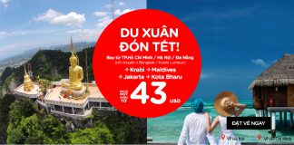 Đón Tết cùng Air Asia giá chỉ từ 43 USD