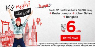 Chỉ từ 6 USD, bay Air Asia rẻ chưa từng có
