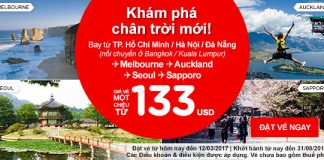 Bay hơn 150 điểm đến cùng Air Asia giá chỉ từ 133 USD