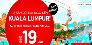 Đà Nẵng – Kuala Lumpur, bay ngay cùng Air Asia giá chỉ từ 19 USD