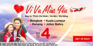 KM giá vé bay Thái Lan – Malaysia cực sốc chỉ từ 4 USD