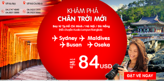 Cùng Air Asia trải nghiệm giá vé ưu đãi chỉ từ 84 USD