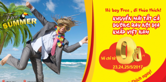 Hè rồi, với giá vé 0 đồng siêu KM của Vietjet thỏa sức bay khắp Việt Nam.