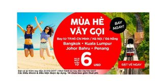 Bay khắp Châu Á với mức giá cực tốt chỉ từ 6 USD cùng Air Asia