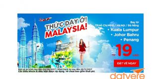 Chỉ từ 19 USD – Du lịch Malaysia siêu tiết kiệm cùng Air Asia