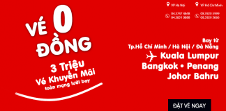 Air Asia chiêu đãi đại tiệc với 3 triệu vé 0 đồng toàn mạng bay