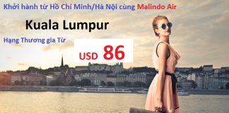 Săn vé hạng thương gia giá chỉ từ 86 USD của Malindo Air