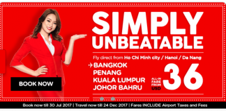 Chỉ từ 36 USD – 1 kì nghỉ tuyệt vời ở Châu Á cùng Air Asia