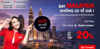 Bay thẳng Nha Trang – Kuala Lumpur vui hè – Vé giảm đến 20% từ Air Asia