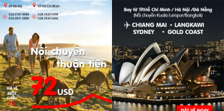 Vé từ 72 USD – Nối chuyến thuận tiện bay ngay cùng Air Asia
