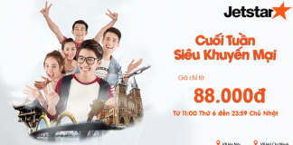 Vui chơi thả ga với vé siêu KM của Jetstar, chỉ từ 88k