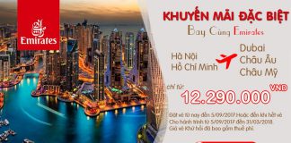 Săn vé khứ hồi liền tay từ 12.290.000 Đ – Bay ngay cùng Emirates