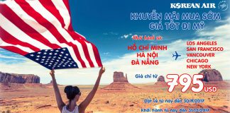 Đặt vé sớm, ưu đãi lớn – Bay đến Mỹ cùng vé khứ hồi từ 795 USD của Korean Airlines
