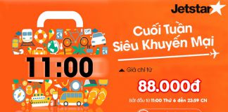 Vi vu du lịch với đại tiệc vé siêu rẻ – Chỉ từ 88k của Jetstar