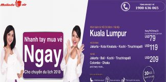 Bay siêu tiết kiệm với ưu đãi vé từ 20 USD/chiều cùng Malindo Air