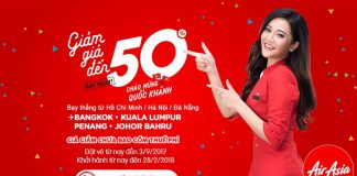 Cùng Air Asia mừng Quốc khánh – Du lịch Châu Á với vé giảm đến 50%
