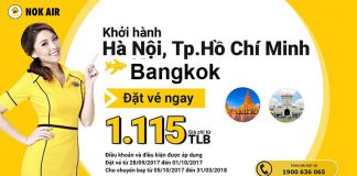 Thời cơ đã đến, đi Bangkok cùng Nok Air vé chỉ từ 34 USD