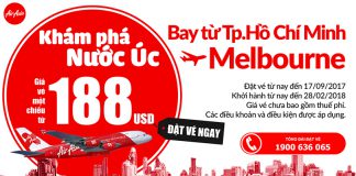 Air Aisa luôn có vé rẻ đến Melbourne – Chỉ từ 188 USD, du lịch Úc siêu tiết kiệm