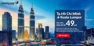 Không ngại khi bay cùng Malaysia Airlines – Giá vé hấp dẫn chỉ từ 49 USD
