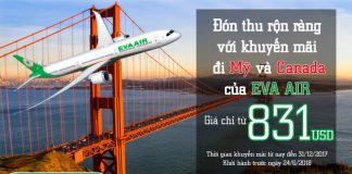 Chỉ từ 831 USD – Tận hưởng mùa thu ở Mỹ và Canada cùng Eva Air