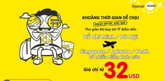 Kì nghỉ dễ chịu cùng ưu đãi khi bay với Scoot – vé chỉ từ 32 USD