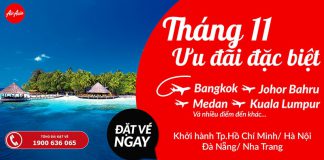 Tháng 11, vé chỉ từ 35 USD – Hứng thú với những chuyến đi cùng Air Asia
