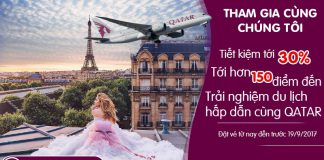 Khởi hành mọi chuyến bay an lành với vé khứ tiết kiệm đến 30% cùng Qatar Airways