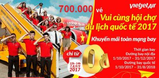 Đón siêu bão 700.000 vé 0Đ cùng Vietjet vui Hội chợ du lịch quốc tế 2017