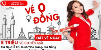 Air Asia trở lại với siêu KM 5 triệu vé 0Đ – Thỏa sức du lịch muôn nơi