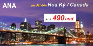 Du hí Mỹ, Canada dịp cuối năm – Vé khứ hồi từ 490 USD cùng All Nippon Airways