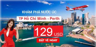Đến Perth từ TP.HCM vé chỉ từ 129 USD cùng Air Asia