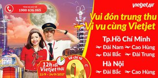Đi muôn nơi với 55.000 vé 0Đ – Cùng Vietjet khám phá Tết trung thu