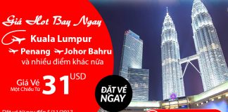 Sở hữu vé rẻ từ 31 USD – Sẵn sàng cùng Air Asia chu du châu Á Ưu đãi khi bay cùng Air Asia - vé chỉ từ 31 USD/ chiều