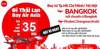 Vui mừng khi biết Air Asia mở bán vé đi Thái Lan chỉ từ 35 USD