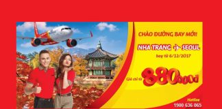 Thời cơ đến Hàn Quốc vé từ 880.000Đ, chào đường bay Nha Trang – Seoul cùng Vietjet
